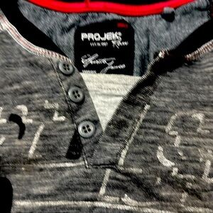 Gently worn Projek men’s short sleeve, but not T-shirt.